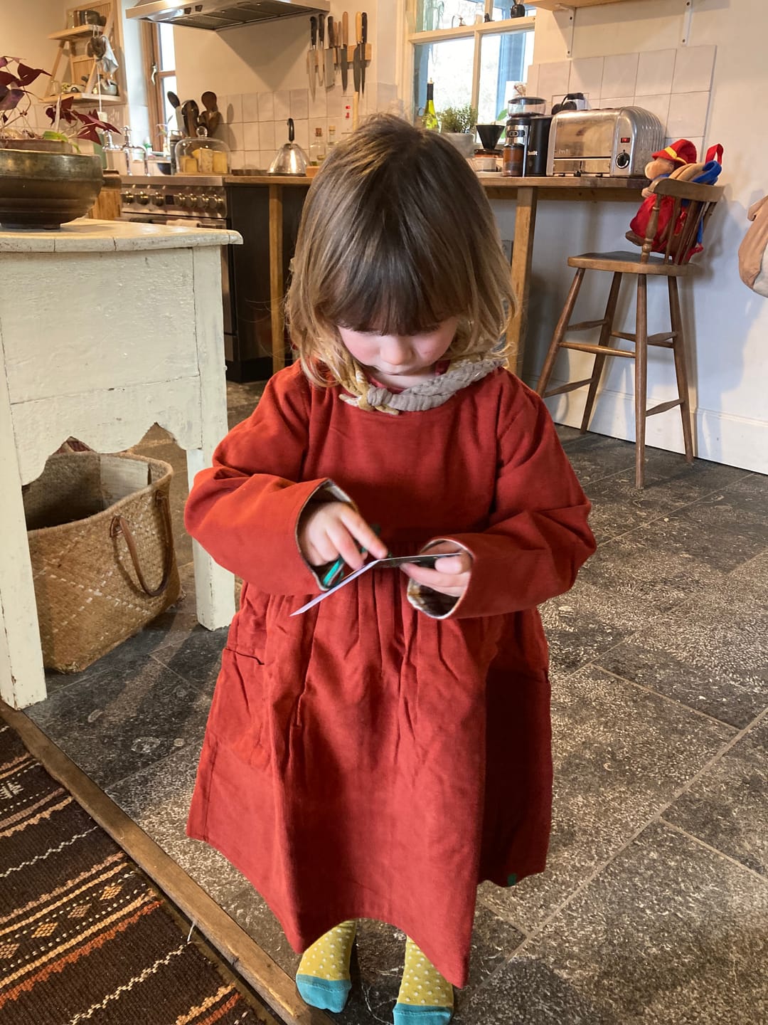 Customer photo review of Burnt Ochre Day After Day Reversible Corduroy Pocket Dress