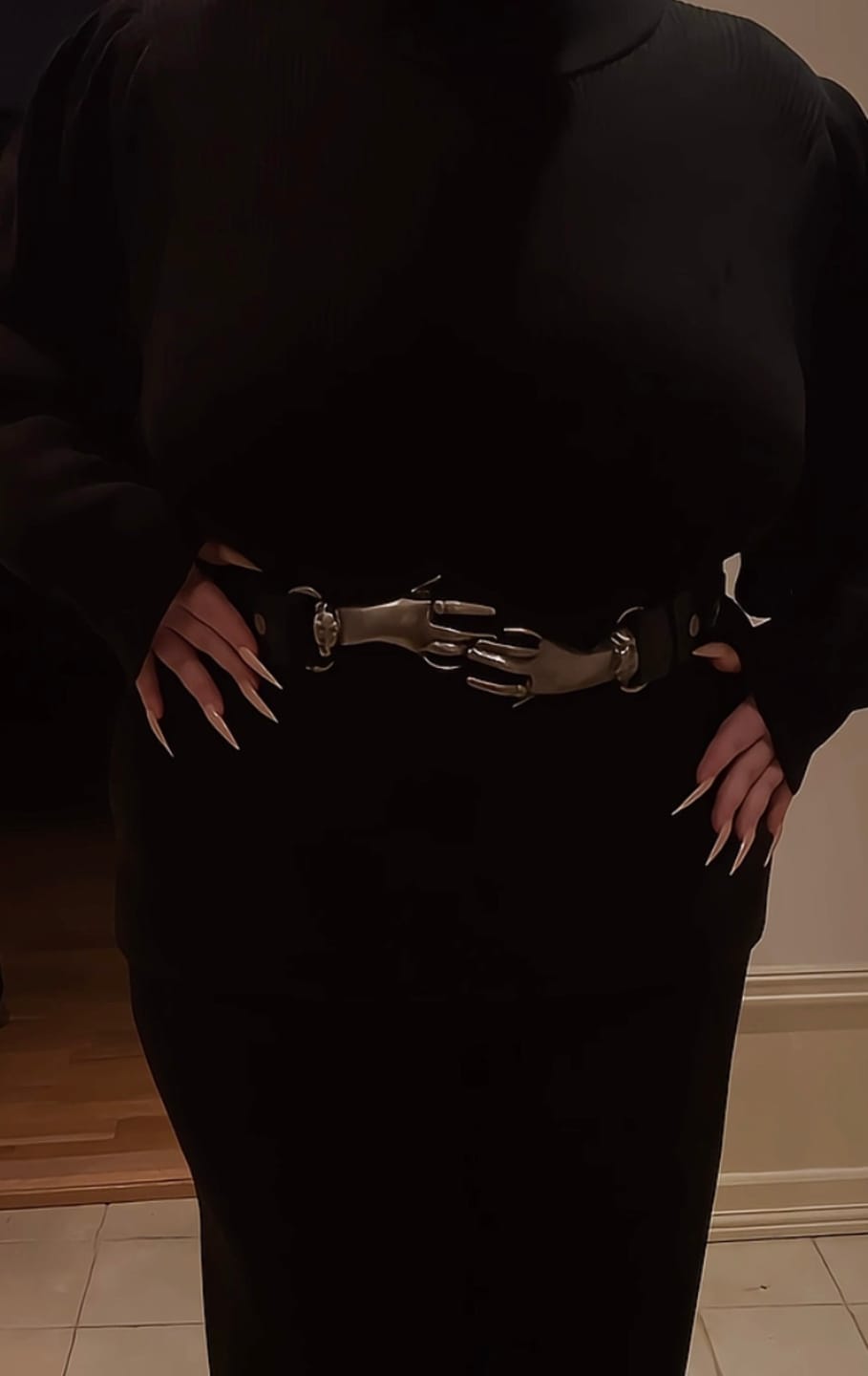 Customer photo review of Victorian Hands Belt in Antique Pewter