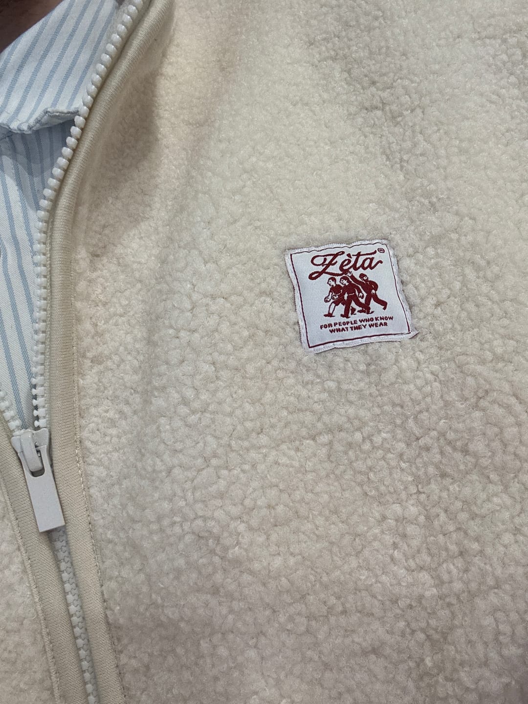 Customer photo review of Veste Sherpa Beige