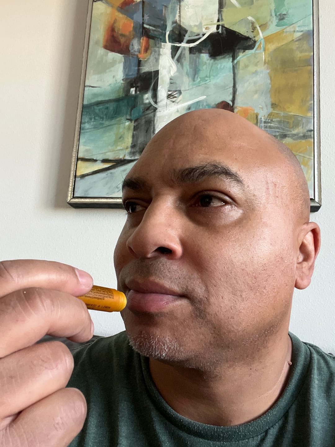 Customer photo review of Turmeric and Lemon Lip Balm (for Dark Lips)