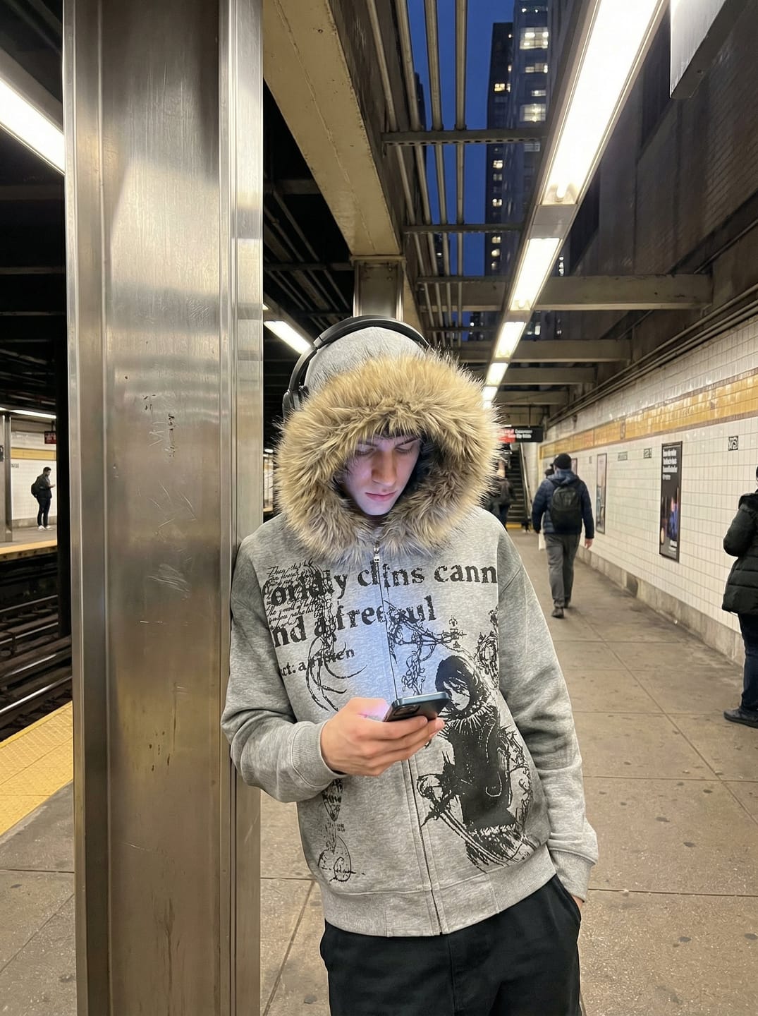 Customer photo review of Supermade × Mortemartt Graphic Hooded Jacket- 2279