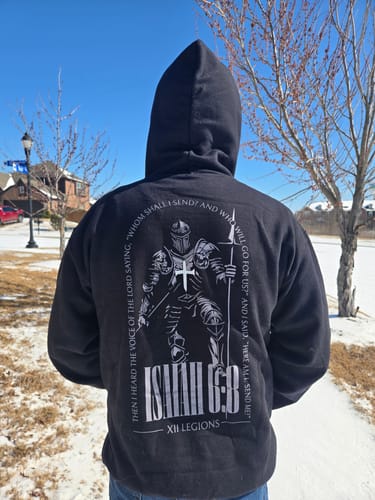 Customer photo review of ISAIAH 6:8 Hoodie