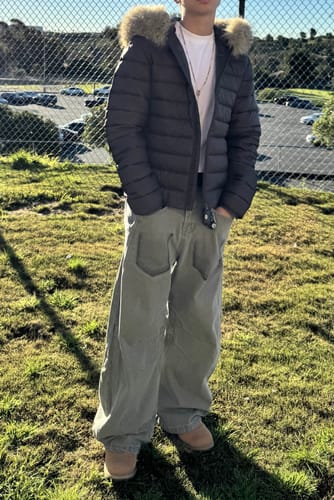 Customer photo review of Deconstructed Cargo Baggy Jeans | INFLATION Streetwear