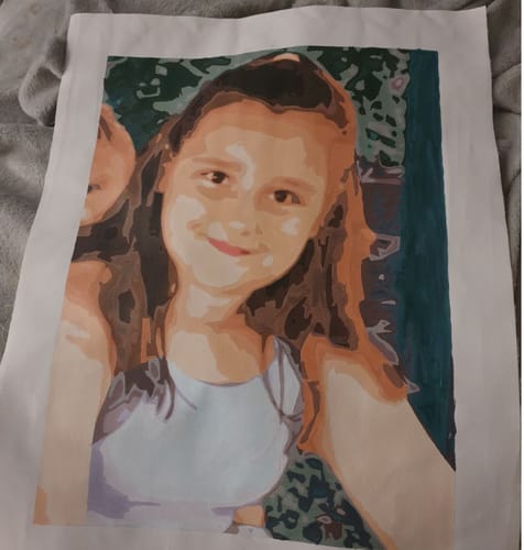 Customer photo review of Custom Portrait Paint By Numbers