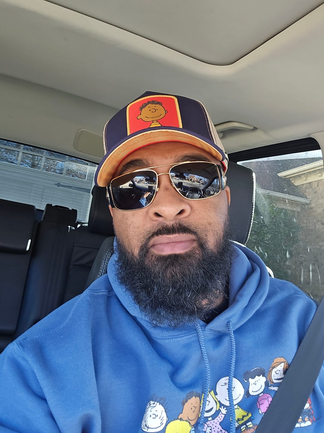 Customer photo review of OVERLORD X Peanuts: Franklin Trucker Cap