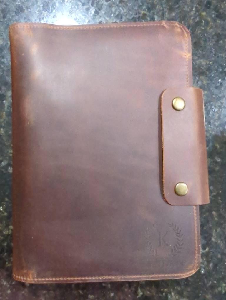 Customer photo review of Personalized Refillable Leather Journal, Company Gift