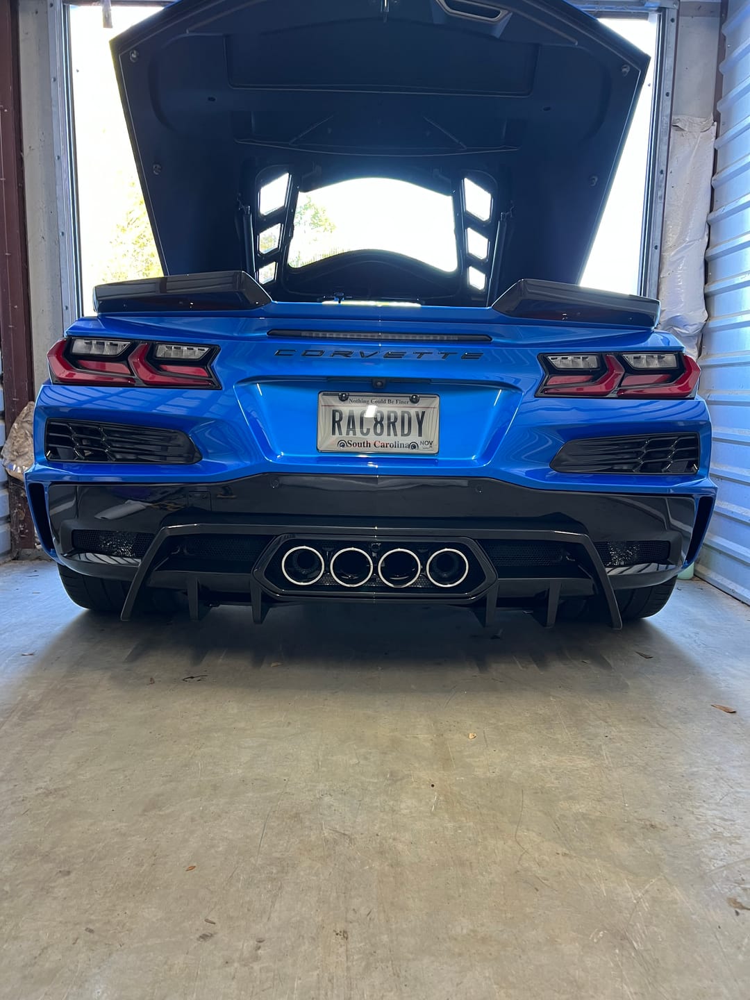 Customer photo review of 2023-Up Corvette C8 Z06 Rear Bumper Finned Diffuser