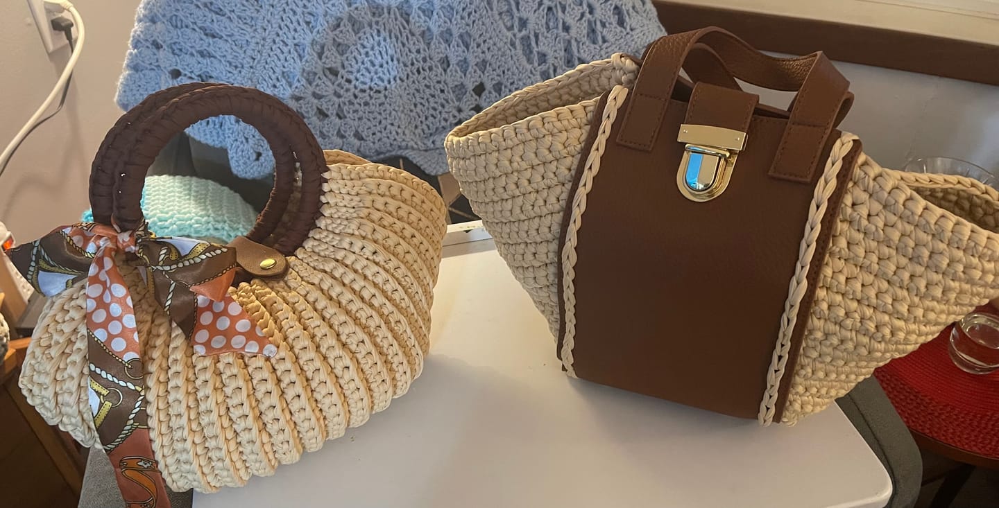 Customer photo review of CrochetPark™ Hammock Tote Bag DIY Kit