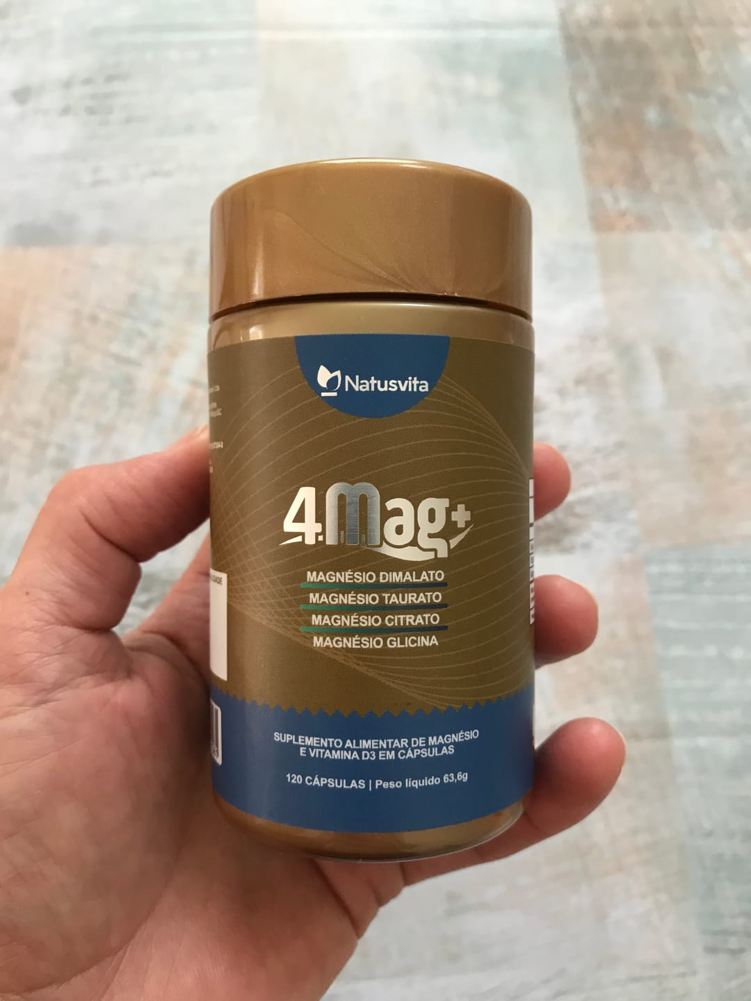 Customer photo review of 4MAG (Magnésio Glicina, Dimalato, Citrato e L-Taurato) 120 cápsulas