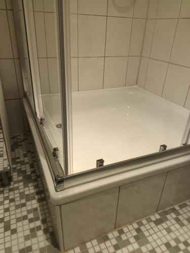 Customer photo review of SONNI Duschkabine Eckeinstieg Schiebetür ohne Duschtasse Ablaufgarnitur 70-120cm Höhe 185cm/195cm