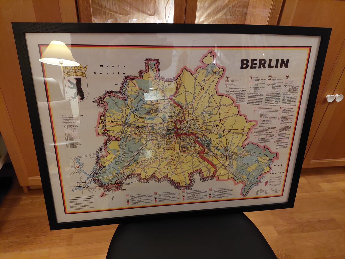 Customer photo review of Old Map of Berlin, 1963: Berlin Wall Construction, Cold War, Brandenburg Gate