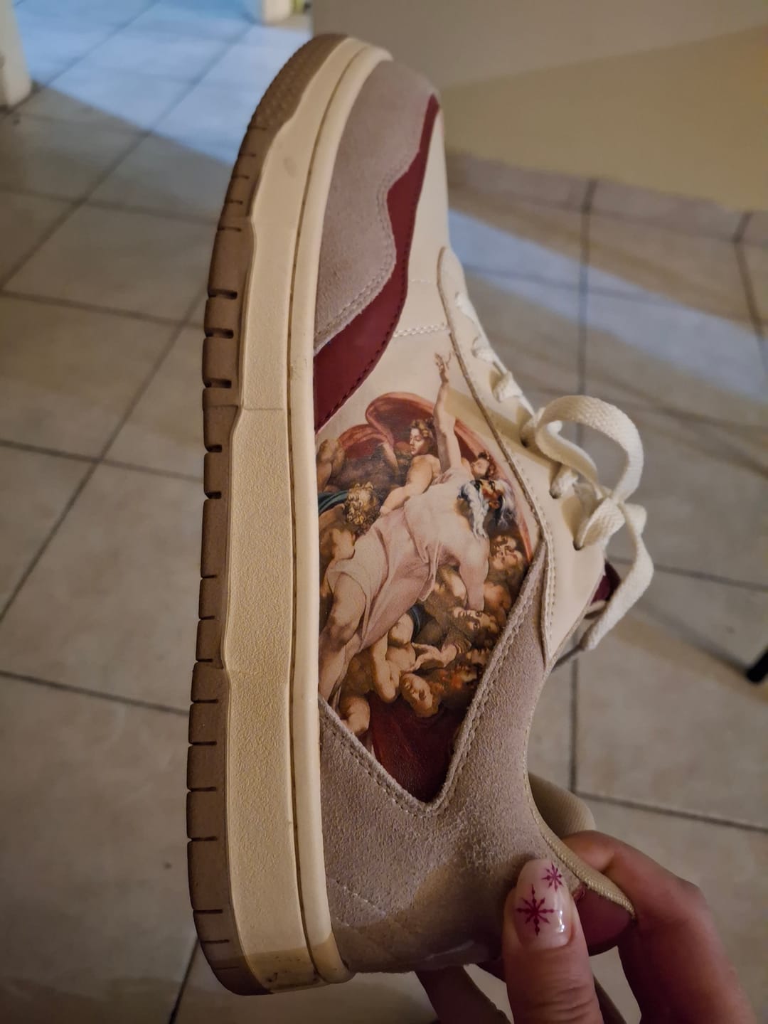 Customer photo review of The Creation of Adam Sneakers