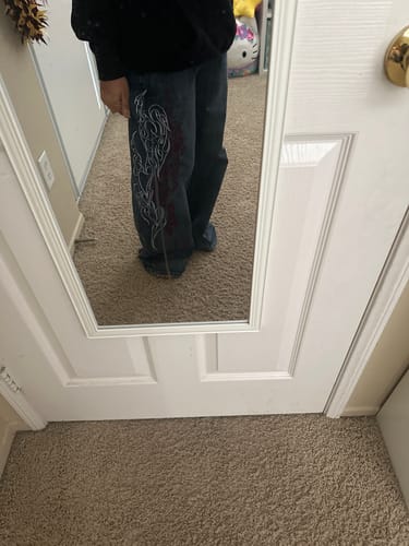 Customer photo review of 'ETCHED' JEANS