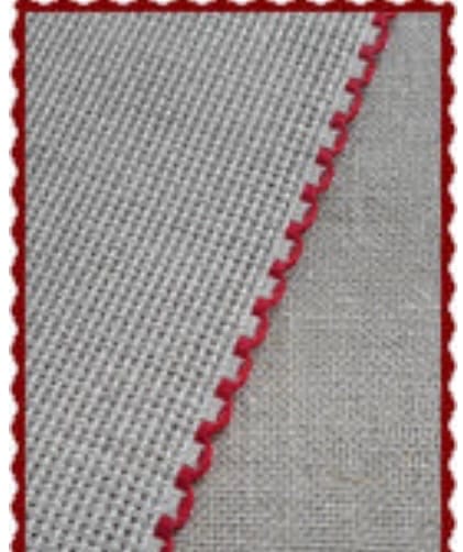 Customer photo review of Borduurband Aida  Breed 50, 70 en 100 mm Met Rode Bies