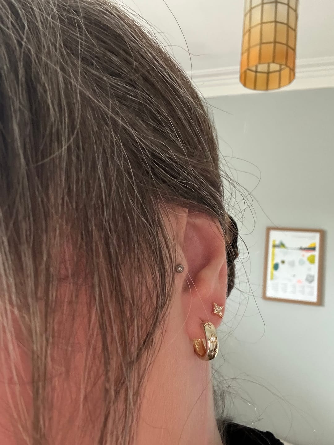 Customer photo review of Sparkle Stud Earrings