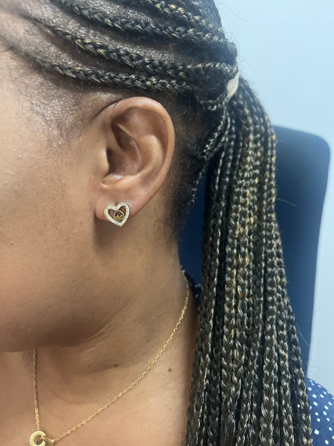Customer photo review of Gold Thando Luxe Studs
