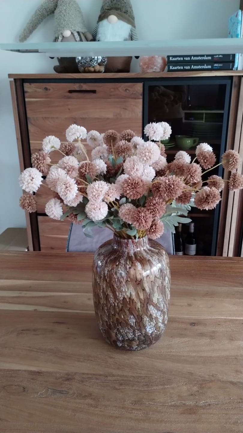 Customer photo review of Zijden Kiku Bloemen - Crème Mix