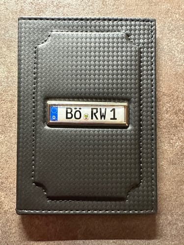 Customer photo review of Fahrzeugschein Hülle mit Deutschland Kennzeichen