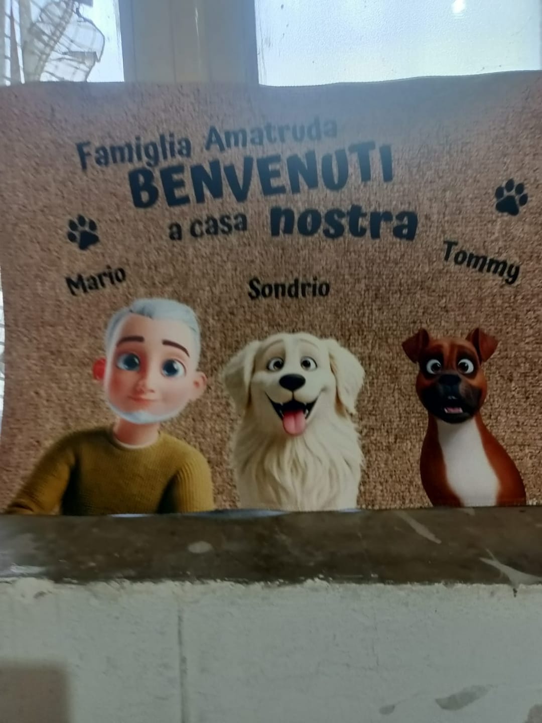 Customer photo review of Casa nostra - Zerbino personalizzato