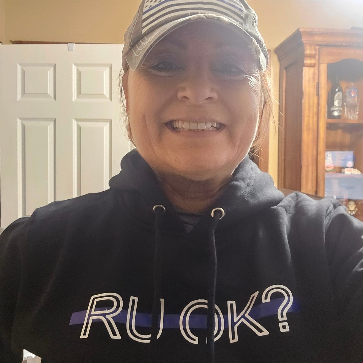 Customer photo review of Stigma-Breaking Hoodie- Blue Line
