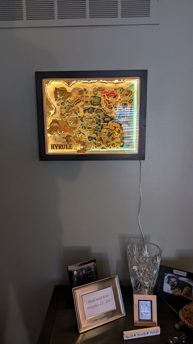 Customer photo review of 3D HYRULE WOOD MAP 2.0