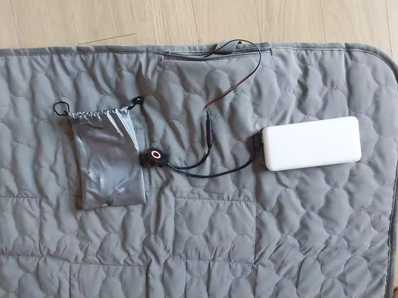 Customer photo review of Beheizbare Isomatte USB – 5 Heizzonen Camping (198 x 61 cm)