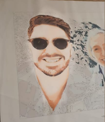 Customer photo review of Custom Portrait Paint By Numbers