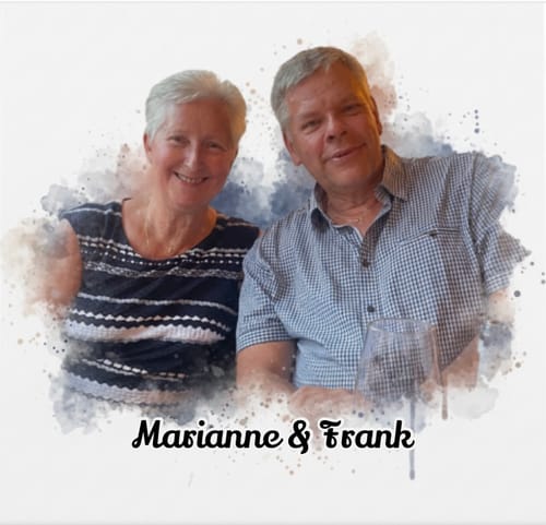 Customer photo review of Aquarel Portret op Tegel - Upload je eigen foto