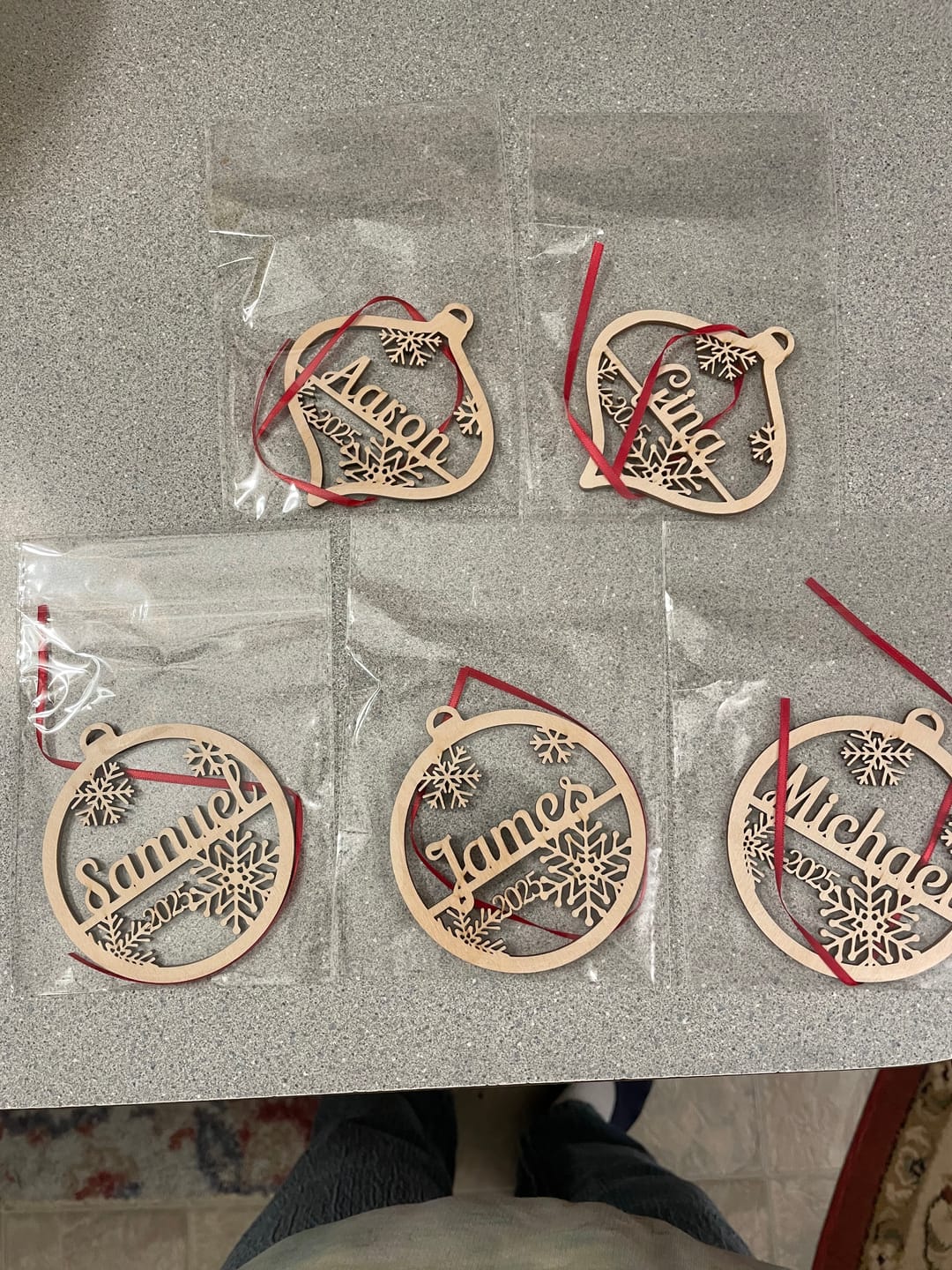 Customer photo review of Personalized Christmas Ornaments
