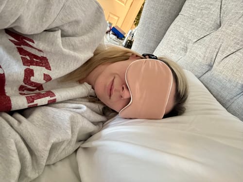 Customer photo review of Atelier Medica Organic Silk Sleep Mask