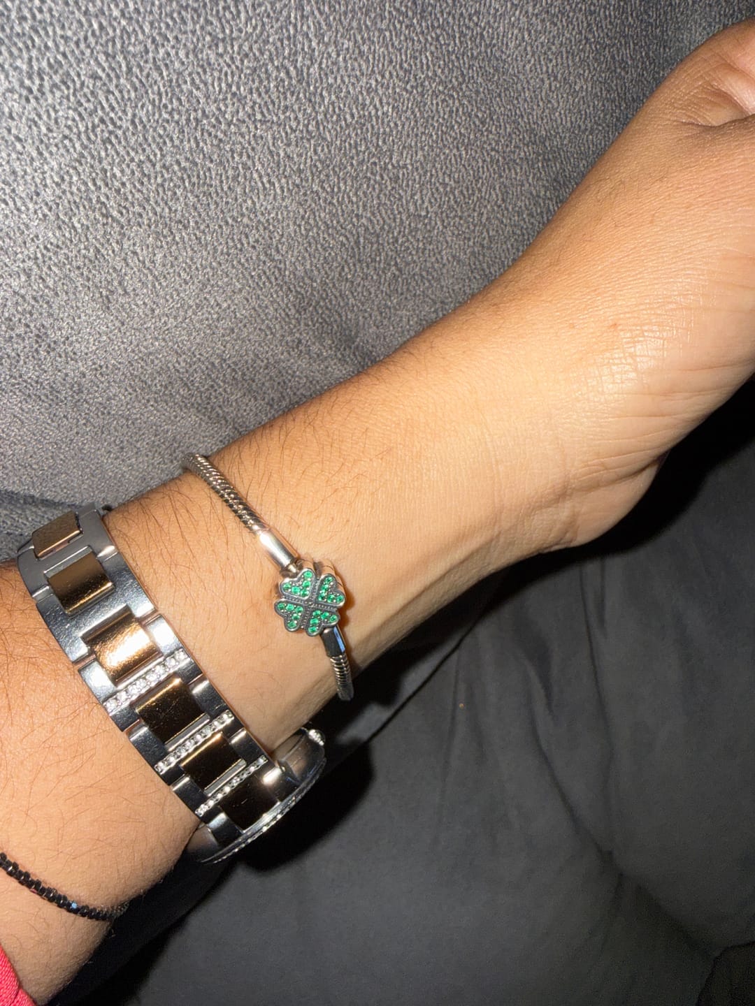 Customer photo review of Pulsera Trebol de la Buena Suerte