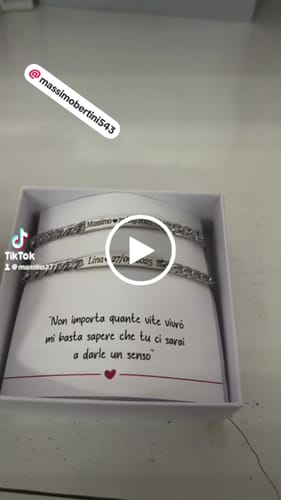 Customer video review of Coppia di Bracciali Amore Eterno Personalizzati con incisione