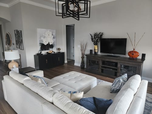 Customer photo review of Elegance in Monochrome – 3D Floral Wall Art