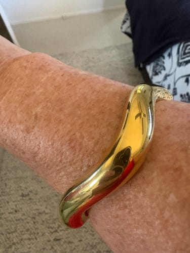 Customer photo review of Sculptural Open Bracelet