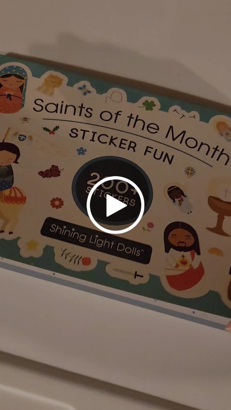 Customer video review of Saints of the Month Sticker Book