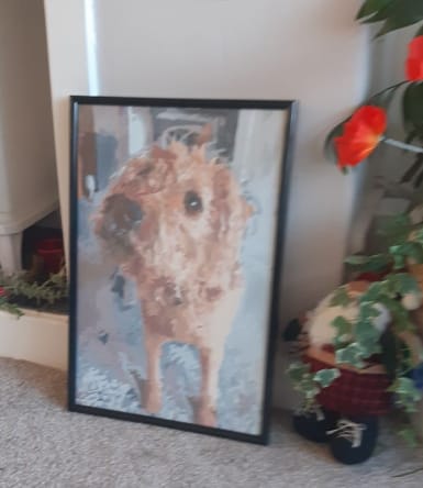 Customer photo review of Custom Pet Paint By Numbers