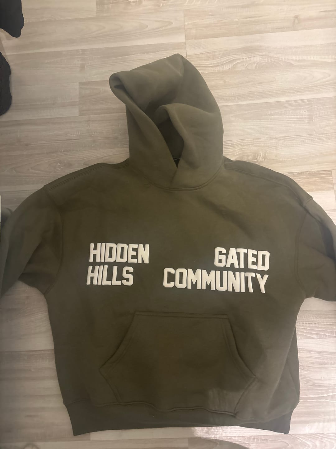 Customer photo review of GATED COMMUNITY HOODIE SAGE