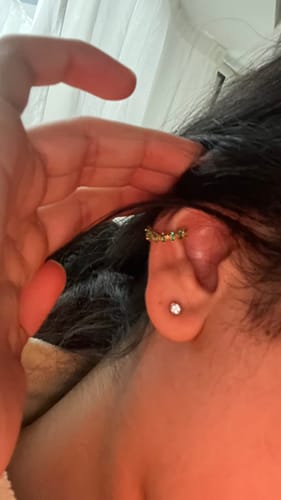 Customer photo review of Rebecca Green Gold Ear Cuff