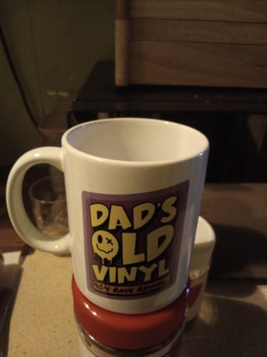 Customer photo review of Dad's Old Vinyl Branded Mug