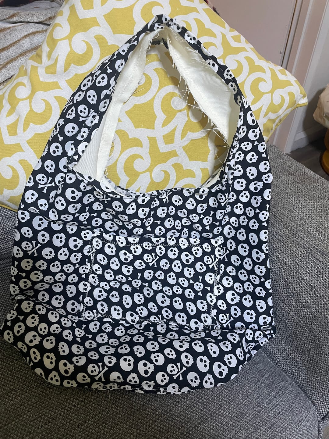 Customer photo review of All Over Skulls Polycotton Fabric
