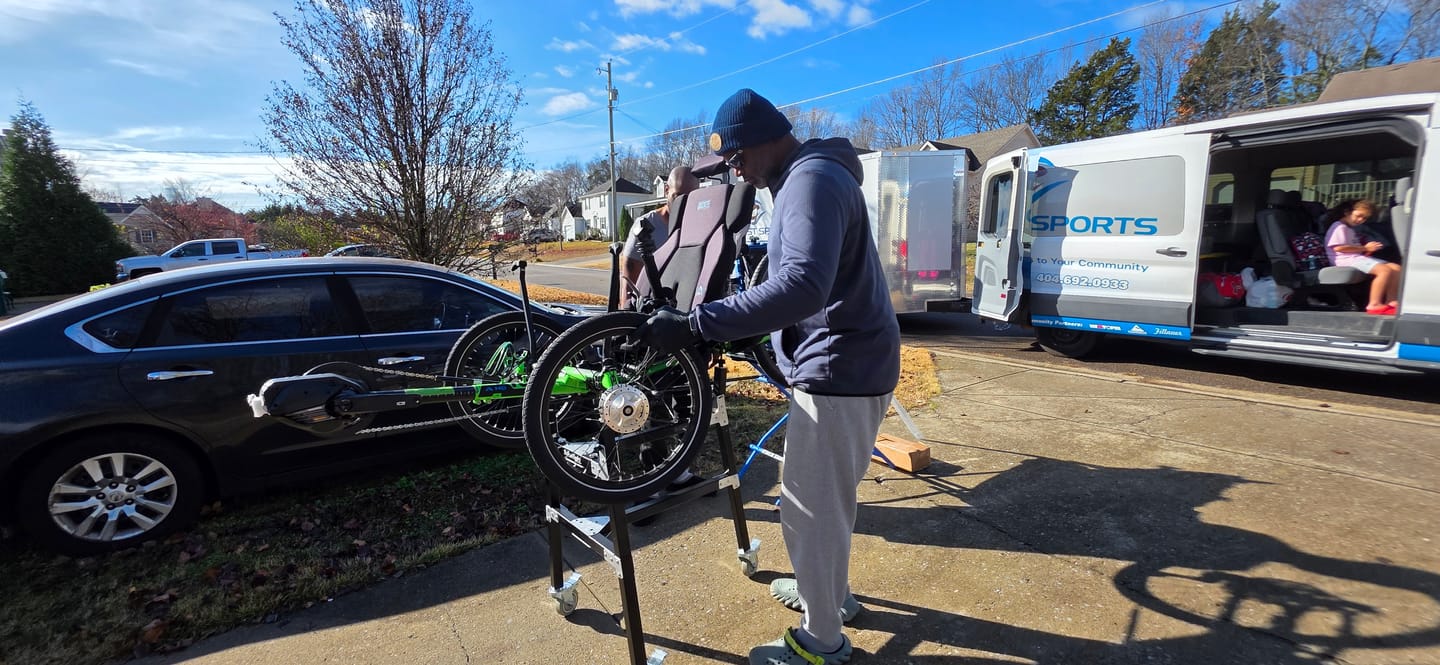Customer photo review of Roll Around TrikeTight Workstand