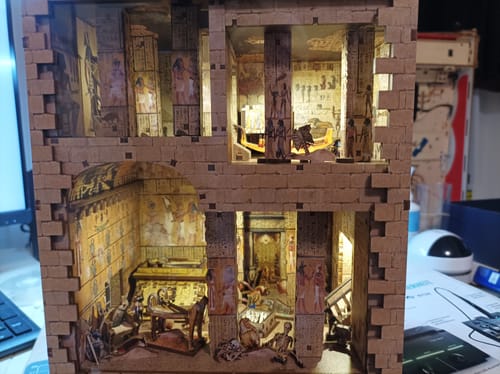Customer photo review of Egyptian Pharaoh's Tomb DIY Book Nook Kit
