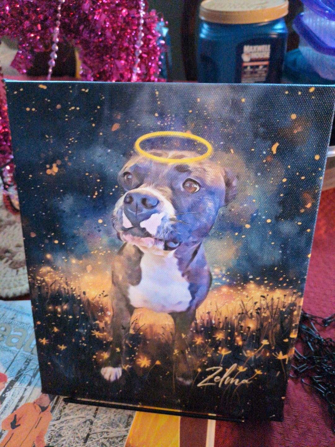 Customer photo review of Pet Art Canvas Print