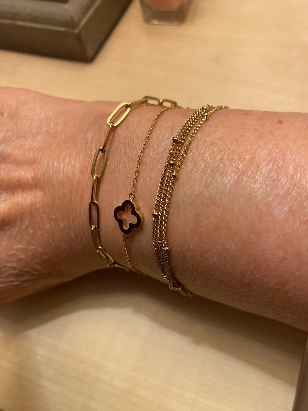 Customer photo review of Paperclip Bracelet