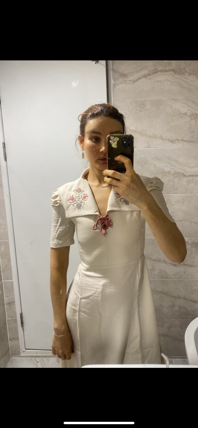 Customer photo review of The Lina Mini Dress