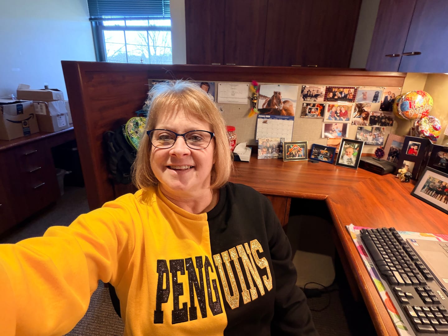 Customer photo review of Custom Glitter Embroidered Two Tone Sweatshirt