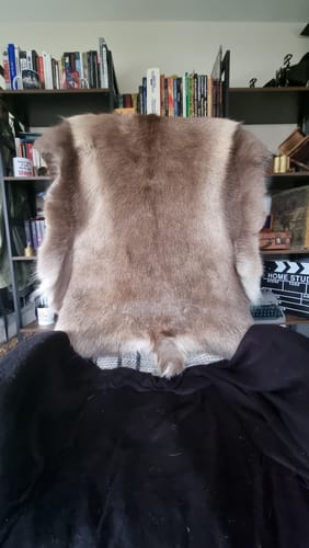 Customer photo review of XL Reindeer Fur Hide - Seconds