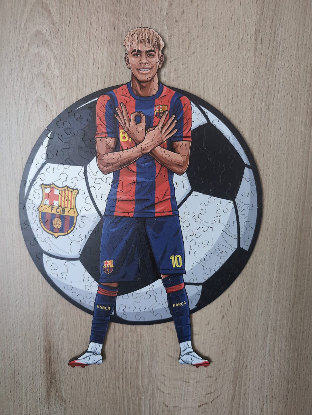 Customer photo review of Lamine Yamal - Puzzle de Madera