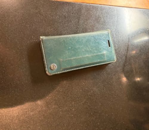 Customer photo review of Magnetic Flip Soft Leather Wallet Case For iPhone