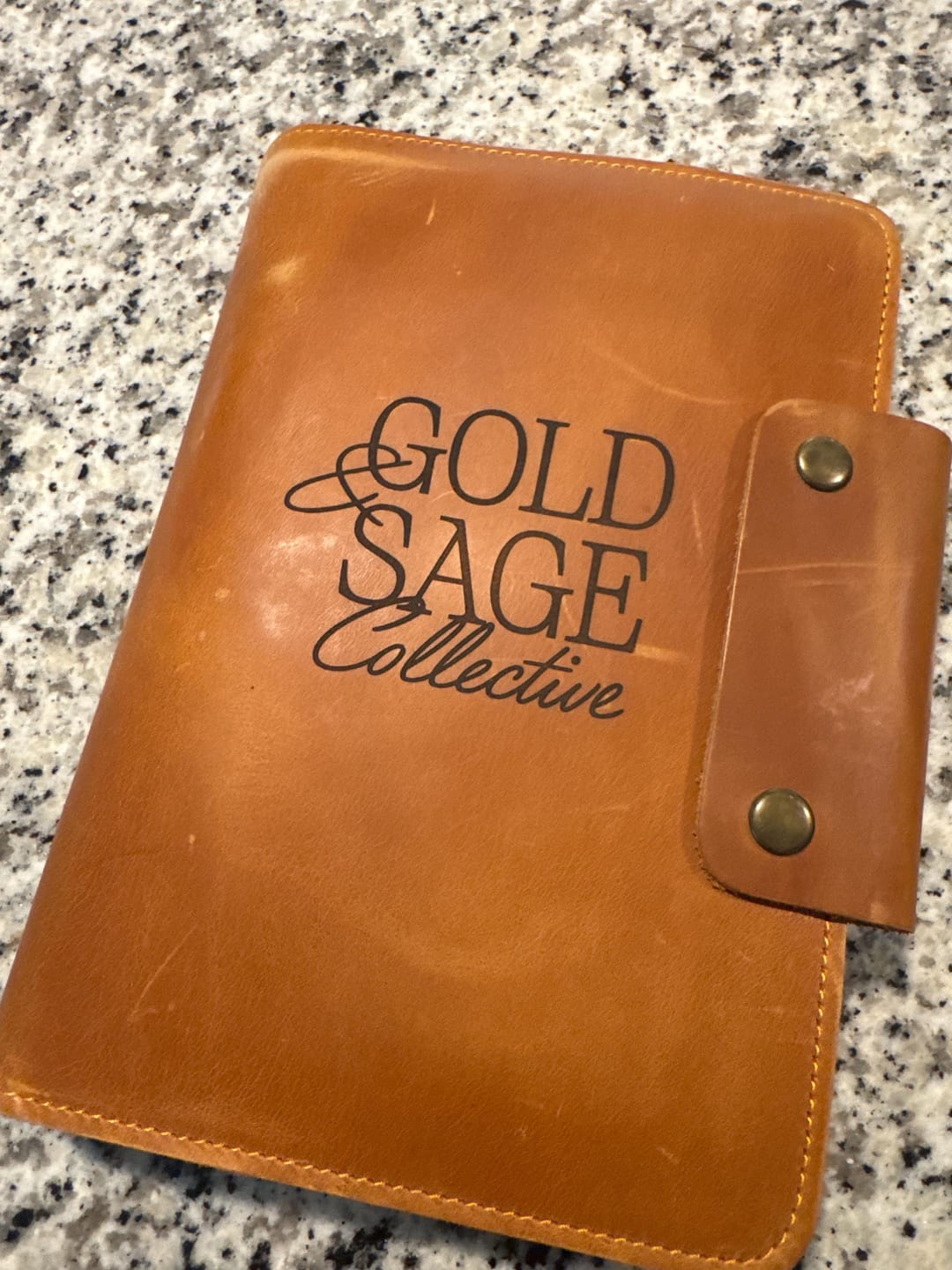 Customer photo review of Personalized Refillable Leather Journal, Company Gift